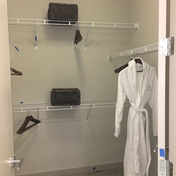 Spacious walk-in closets